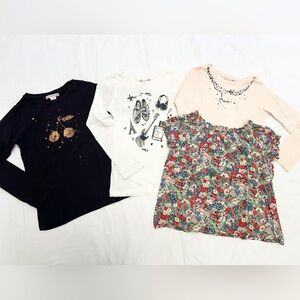 Bonpoint Multicolor Long Sleeve Tops 4pc set